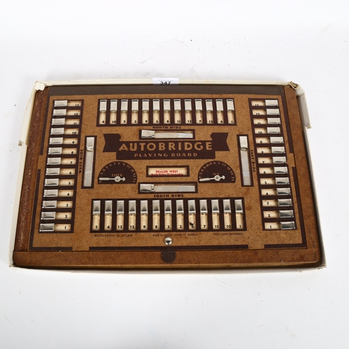 347 - Vintage Autobridge playing board, length 38cm