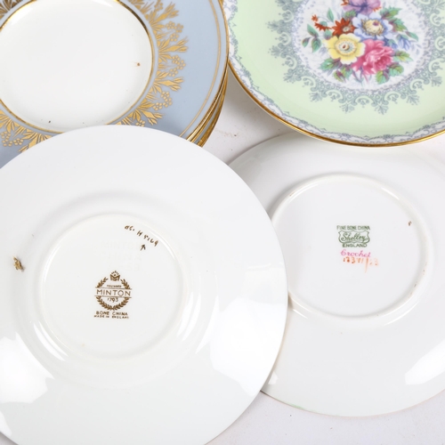 Various ceramics, including Shelley cups and 2 saucers, and Minton cups