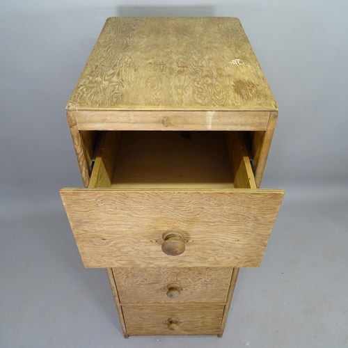 2510 - A mid-century pine filing chest of 4 drawers, 49cm x 131cm x 68cm