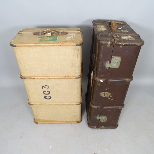 2535 - 2 Vintage trunks, largest 92cm x 30cm x 55cm