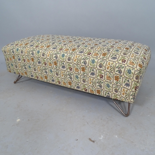 2540 - A contemporary upholstered footstool, 95cm x 35cm x 50cm