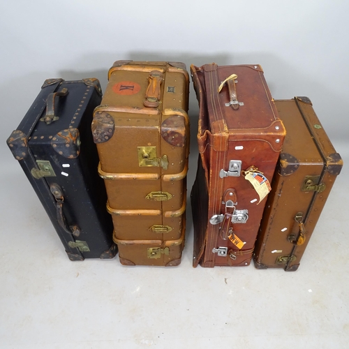 2548 - 4 Vintage suitcases and trunks, largest 85cm x 35cm x 50cm