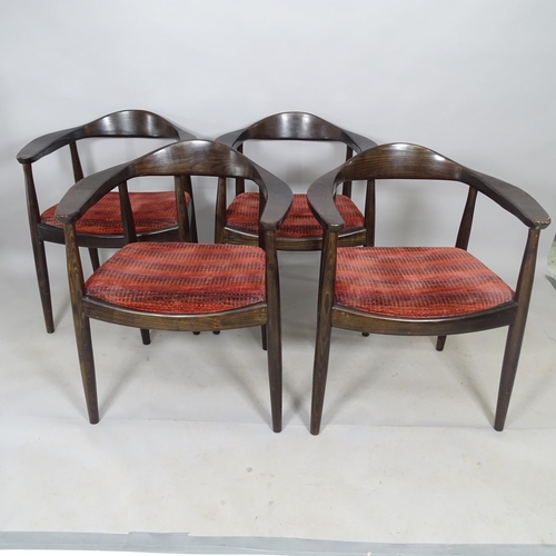 2565 - A set of 4 mid-century Danish style armchairs