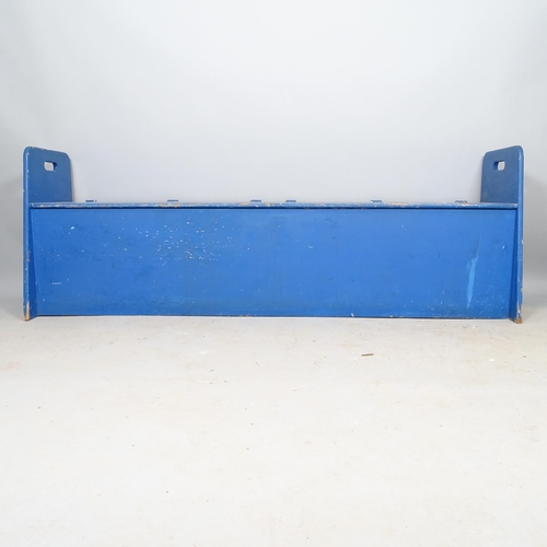 2572 - A Vintage painted wooden bench, with lifting seats, 180cm x 65cm x 50cm