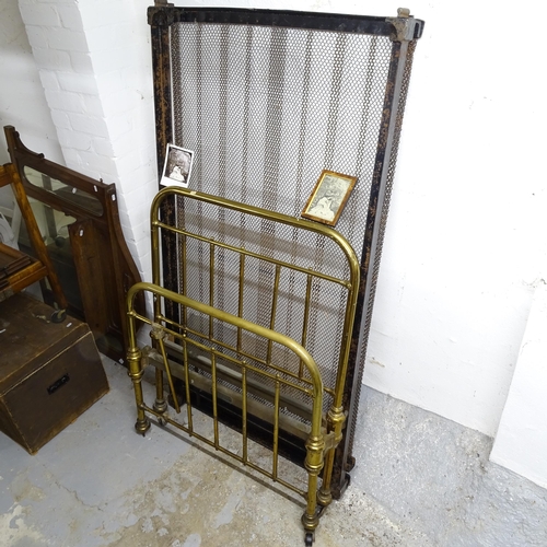 2616 - A Victorian brass single bed, understood to have previously been owned by Alice Liddell, Lewis Carro... 