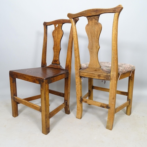 2618 - A set of 6 Georgian style oak dining chairs