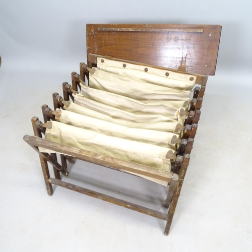 2626 - An early 20th century campaign folding bed