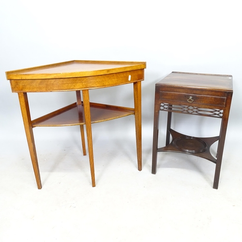 2649 - An Antique mahogany washstand, with single frieze drawer, 35cm x 53cm x 35cm, and a mahogany corner ... 