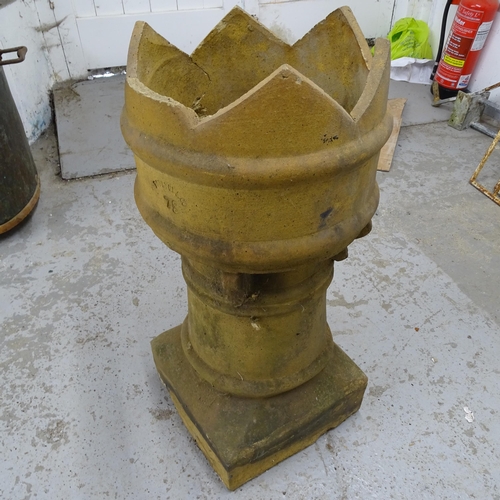 2670 - A terracotta chimney pot, H75cm