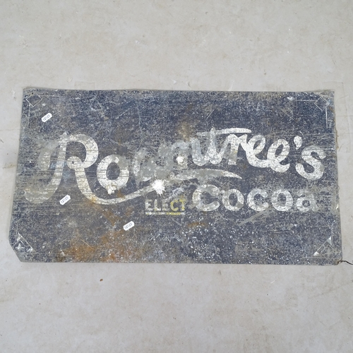 2684 - A painted tin advertising sign for Rowntree's Cocoa, 73cm x 40cm