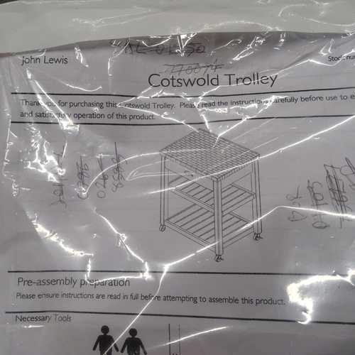 2685 - A John Lewis Cotswold trolley (new in box)