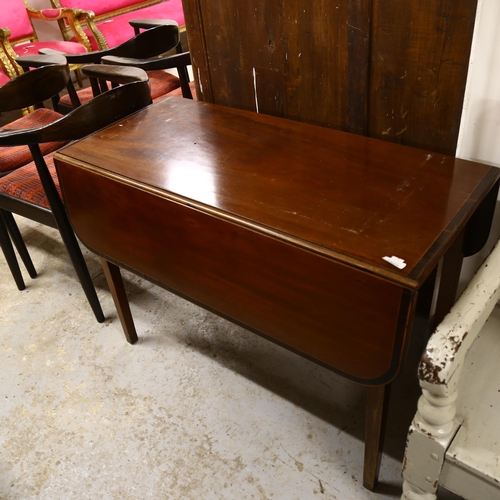 2564 - A 19th century mahogany Pembroke table, 100cm x 71cm x 46cm