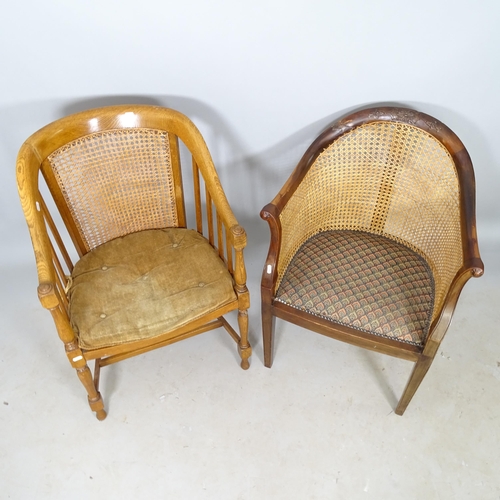 2658 - A 20th century Bergere tub chair, and a similar elbow chair