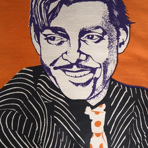 1549 - SIMON EVA for Gear of Carnaby Street, a 1960s' double sided Clark Gable cushion with makers marks, 4... 