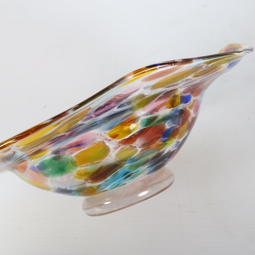 1561 - WILLIAM SHAKSPEARE studio glass dish, Gaudi Bowl, signed, diameter 22cm