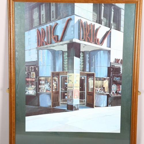 1564 - RICHARD ESTES, exhibition poster for The Art Institute of Chicago, 1982, framed, 91 x 60cm