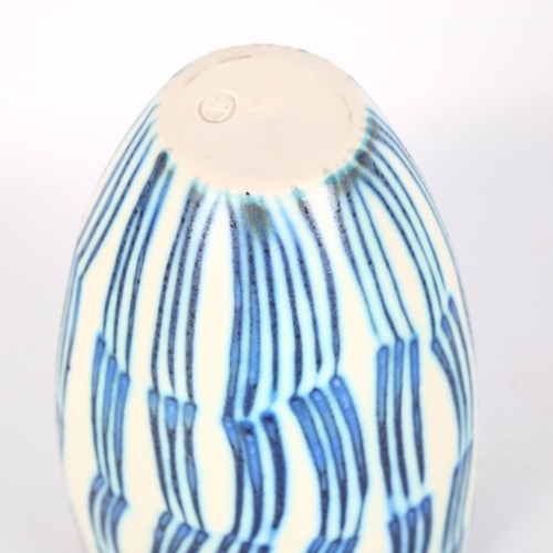 1573 - CAROLINE WHYMAN, a studio pottery Bamboo porcelain vase, circa 1999, makers mark to base, height 17.... 