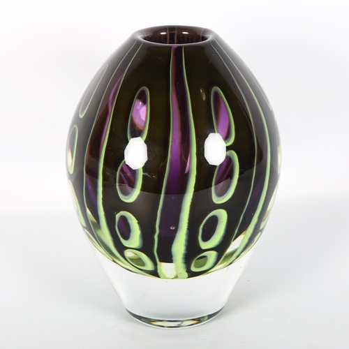 1576 - MARTTI RYTKONEN for Orrefors, a Graal glass vase, hand signed to base and dated Orrefors Studio 2001... 