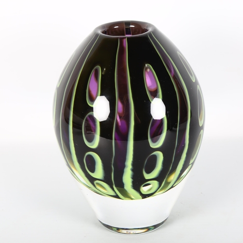 1576 - MARTTI RYTKONEN for Orrefors, a Graal glass vase, hand signed to base and dated Orrefors Studio 2001... 