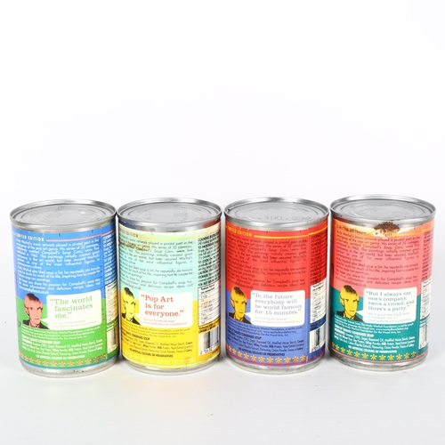 1577 - Four tins of ANDY WARHOL limited edition Campbells soup, made 2016