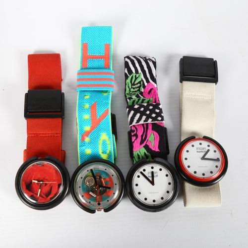 1581 - Four 1980s' Swatch POP watches, in case