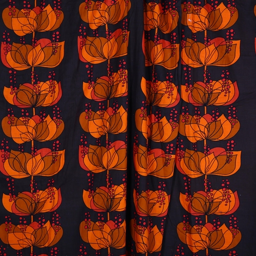 1588 - HELENE WEDEL, a large pair of curtain panels, Rio design for Boras, Sweden, 1970s', 155 x 160cm each