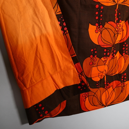 1588 - HELENE WEDEL, a large pair of curtain panels, Rio design for Boras, Sweden, 1970s', 155 x 160cm each