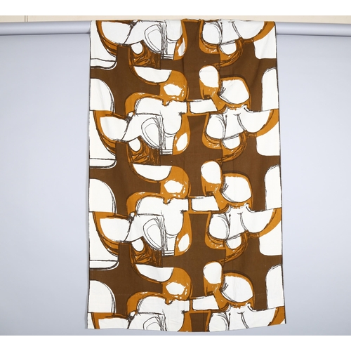 1591 - FRANCIS PRICE, 1970s' Congleton fabric curtain panel, marked on selvedge, 112 x 192cm