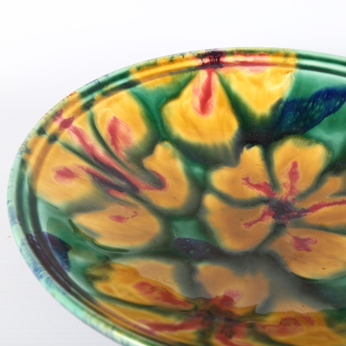 1634 - JANICE TCHALENKO for Poole pottery, a limited edition bowl on raised foot, in original box, dia 27cm