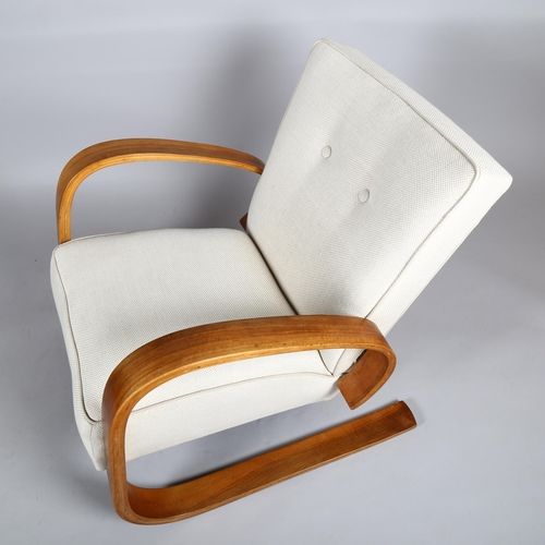 1638 - MIROSLAV NAVRATIL, a bent plywood cantilever lounge chair, for Up Zavody, 1950, height 74cm