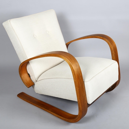 1639 - MIROSLAV NAVRATIL, a bent plywood cantiliver lounge chair, for Up Zavody, 1950, height 74cm