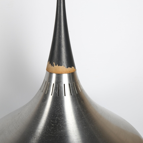 1662 - JO HAMMERBORG for Fog and Morup, Denmark, a spun aluminium pendant light, fitting height 37cm