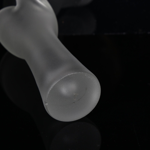 1664 - TIMO SARPENEVA for Iittala, 1951, a frosted glass Devils Fist vase, signed to base, h 19cm