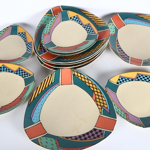 1665 - DOROTHY HAFNER for Rosenthal, a set of Studio-Line Flash design plates inspired by Memphis Group, 6 ... 