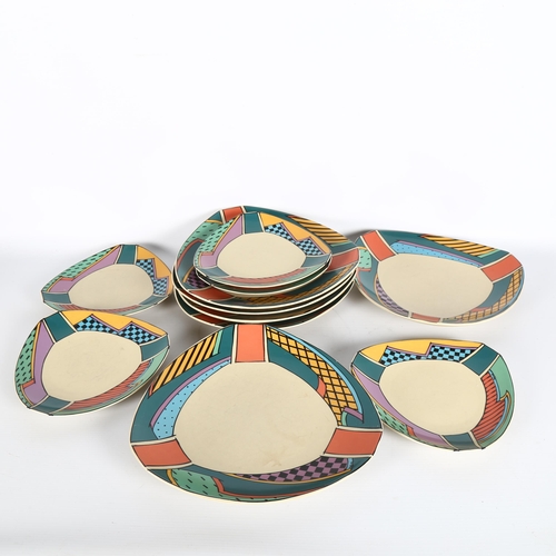 1665 - DOROTHY HAFNER for Rosenthal, a set of Studio-Line Flash design plates inspired by Memphis Group, 6 ... 