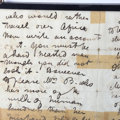 1055 - David Livingstone, handwritten letter to C R Hemmingway (railway connection), dated 5th September 18... 