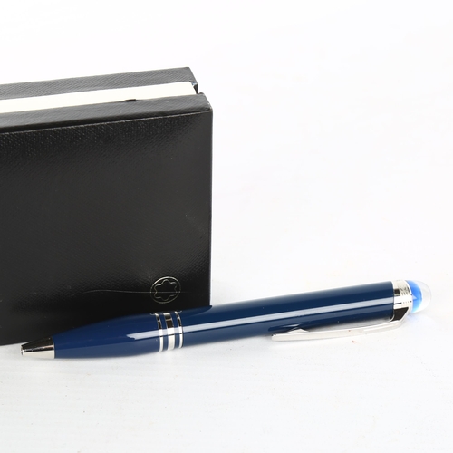 1097 - MONT BLANC - a blue Starwalker ballpoint pen, boxed