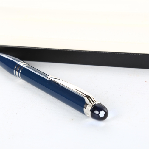 1097 - MONT BLANC - a blue Starwalker ballpoint pen, boxed