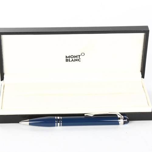 1097 - MONT BLANC - a blue Starwalker ballpoint pen, boxed