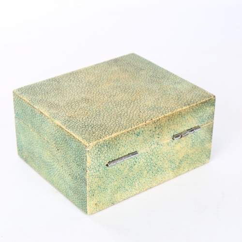 1107 - Art Deco shagreen covered cigarette box, length 11.5cm, Ivory Submission Reference: ELH23YMS