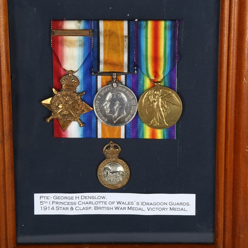 1153 - Trio of Great War medals, including 1914 Star and clasp, British War medal and Victory medal, awarde... 