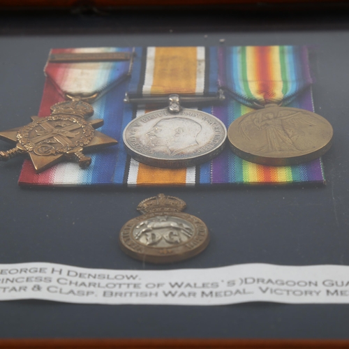 1153 - Trio of Great War medals, including 1914 Star and clasp, British War medal and Victory medal, awarde... 