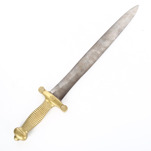 1159 - A 19th century French Infantry sword with brass handle, length 63cm