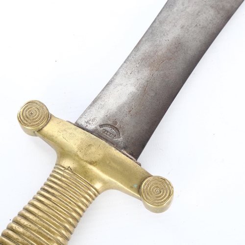 1159 - A 19th century French Infantry sword with brass handle, length 63cm