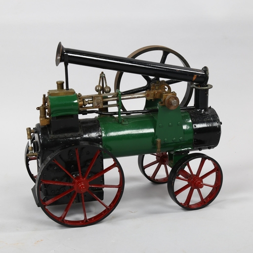 1167 - A scratch-build Marshall steam engine, length 39cm, with plans and paperwork