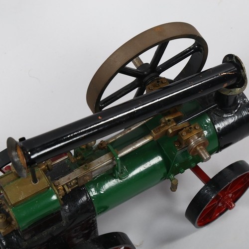 1167 - A scratch-build Marshall steam engine, length 39cm, with plans and paperwork