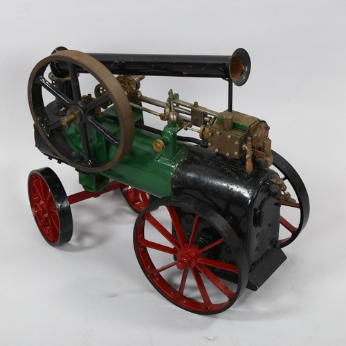 1167 - A scratch-build Marshall steam engine, length 39cm, with plans and paperwork