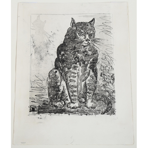 2013 - Pablo Picasso, sugarlift etching, the cat (Buffon Series), 1936/1942, on ambroise watermarked paper,... 