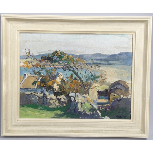 2021 - Anne Primrose Jury (Irish, 1907 - 1995), oil on board, coastal view, signed, 24cm x 32cm, framed