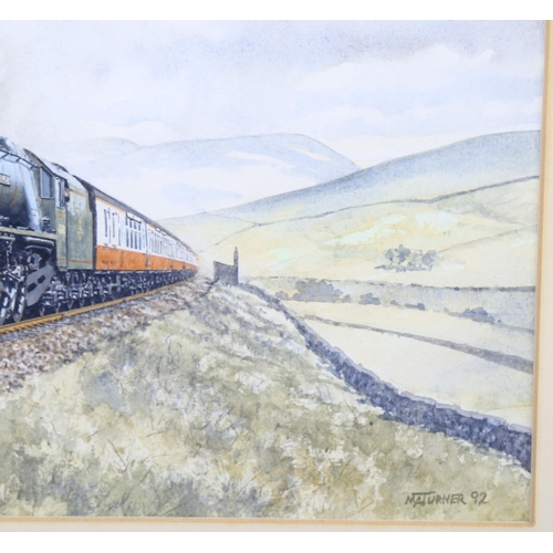 2039 - Mike Turner, watercolour, steam locomotive Royal Scot, signed and dated 1992, 22cm x 31cm, framed